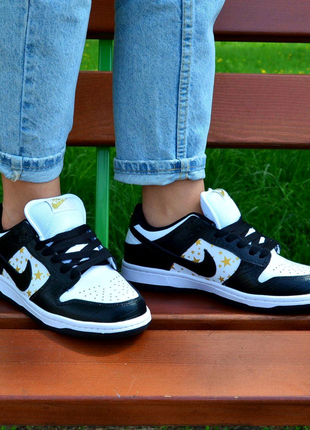 Кросівки nike sb dunk low supreme black stars11 фото