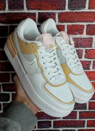 Nike air force 1 shadow white/beige