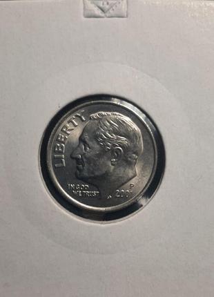 Монета сша 1 дайм, 2001 года, roosevelt dime,  "p"2 фото