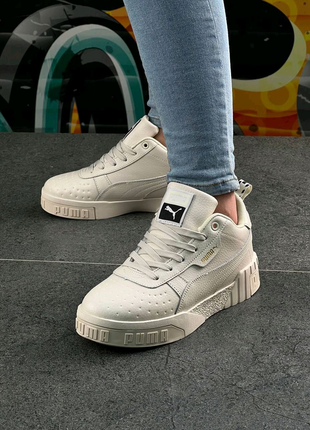 Кросівки puma cali beige зима 36-41 шкіра9 фото