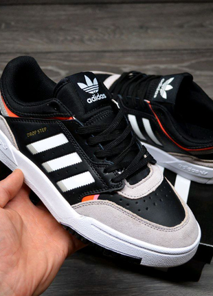 Adidas drop step low black