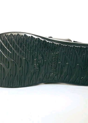 Шкіряні чоловічі капці тапочки modelx чорні сланці6 фото