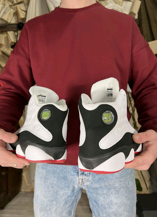 Nike air jordan 13 retro white/black3 фото