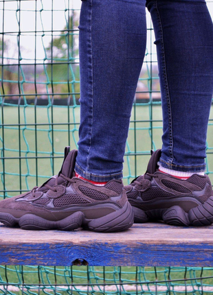 Adidas yeezy 500 utility black5 фото