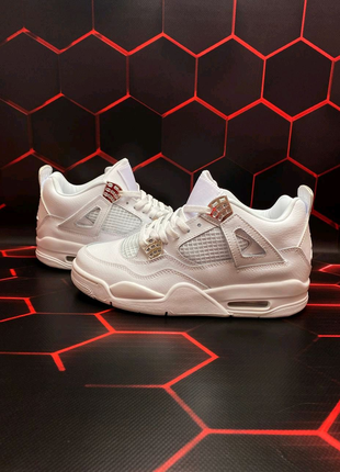 Air jordan 4 retro white топ якість 41-464 фото