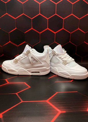 Air jordan 4 retro white топ якість 41-465 фото