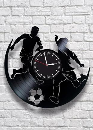 "футбол" - настенные часы из виниловых пластинок. уникальный подарок!