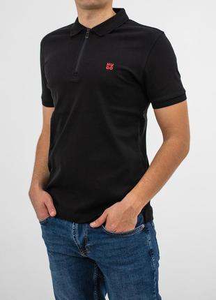 Поло мужское boss cotton-piqué regular-fit polo shirt with red logo hb-15236bl 3xl