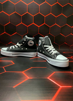 Converse high platform black2 фото