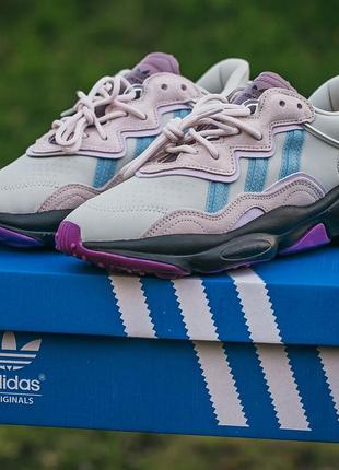 Кросівки adidas ozweego grey purple кросівки6 фото