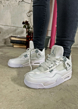 Nike air jordan 4 retro white кожа 36-40