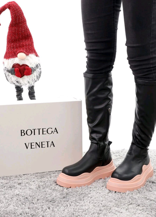 Черевики bottega veneta високі хутро 36-402 фото