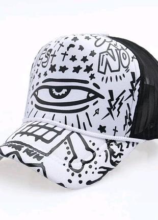 Кепка тракер глаз с сеточкой
