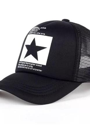 Кепка тракер чорна зірка