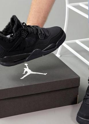 Кросівки air jordan 4 retro black winter