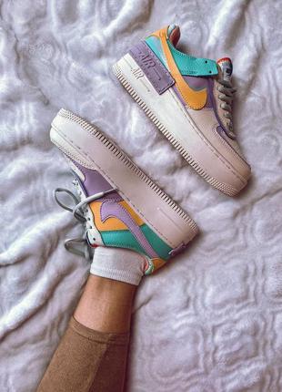 Женские кроссовки nike air force 1 shadow pale ivory5 фото