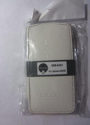 Чохол-фліп ozaki для iphone 4/ 4s white
