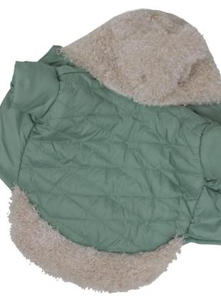 Куртка з хутром для собак dogs bomba k-68 м`ята3 фото