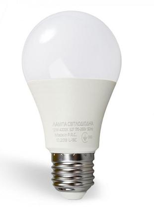 Лампа світлодіодна 12w 220v 1200lm 4200к е27 60х108mm груша [0...