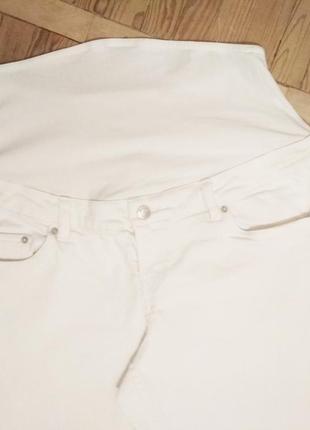Білі джинси мом для вагітних.3 фото