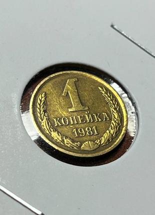 Монета срср 1 копійка, 1981 року6 фото