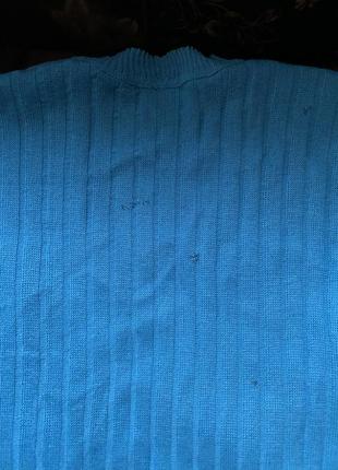 Голубой большой свитер5 фото