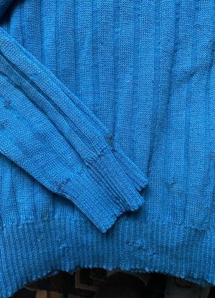 Голубой большой свитер2 фото