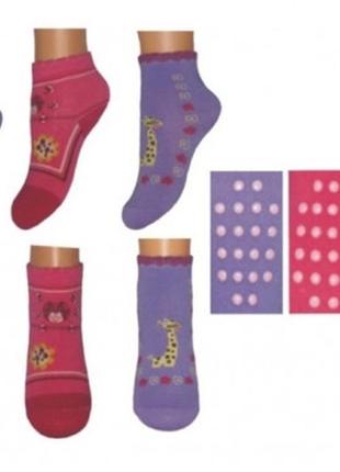 Шкарпетки бавовняні з малюнком та abs для дівчаток (уп.12шт.) ...
