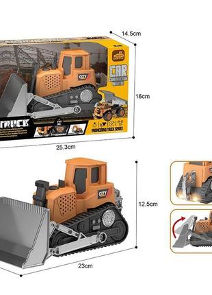 Будівельна техніка арт.210-24 (72шт/2) бульдозер батар.,світло...