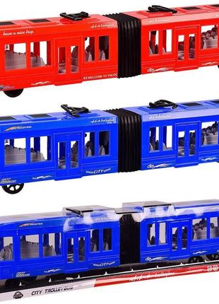 Тролейбус арт. kx905-10 (60шт/2) інерц., 2 кольори, р-р іграшк...