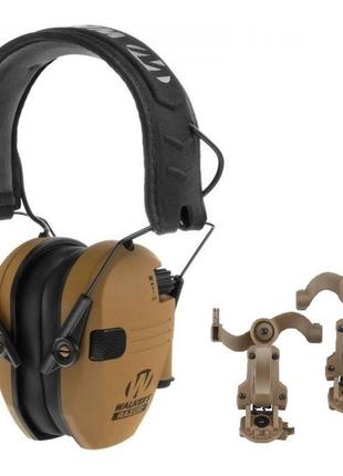 Тактичні навушники на шолом walkers razor + кріплення ops core...
