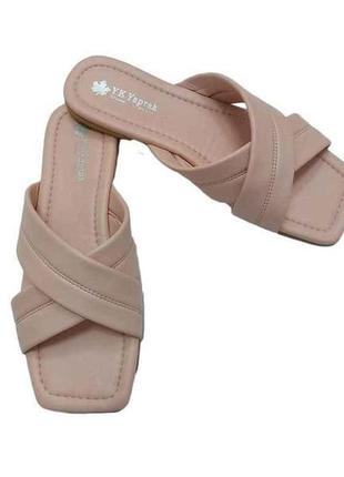 Шльопанці екошкіра рожевий 002 р.37 тм yaprak shoes