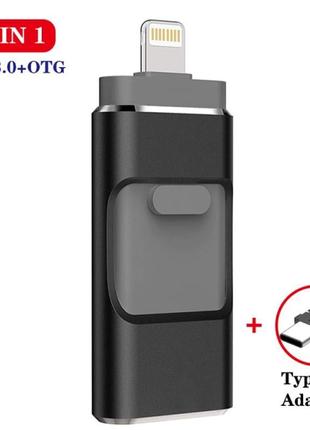 Usb флешка 4в1 256gb type-c/micro/lightning/usb для телефону, ...