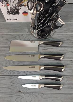 Стильний набір кухонних ножів benson bn-401 9 предметів кухонн...4 фото