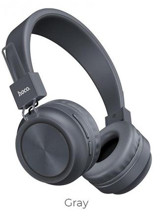Бездротові bluetooth-навушники hoco w25 promise сірі
