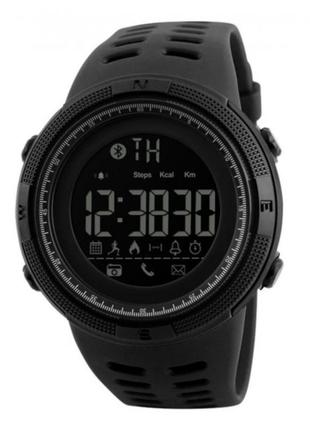 Розумний наручний годинник skmei 1250 smart clever (чорний)2 фото
