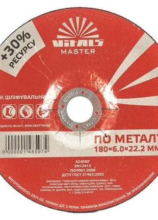 Диск зачистной по металлу vitals master 180×6,0×22,2 мм