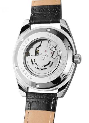 Чоловічий наручний класичний годинник besta platinum (сріблястий)7 фото