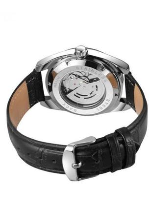 Чоловічий наручний класичний годинник besta platinum (сріблястий)8 фото