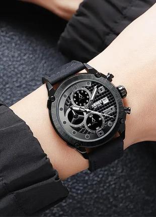 Класичний чоловічий годинник skmei 2051 (чорний)4 фото