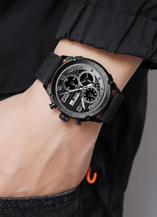 Класичний чоловічий годинник skmei 2051 (чорний)6 фото