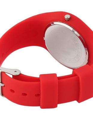 Жіночий оригінальний наручний годинник skmei 9068 rubber (черв...6 фото