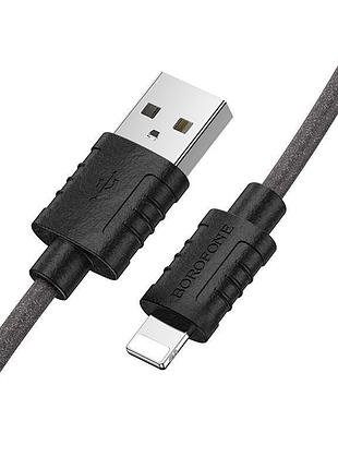 Кабель для зарядки lightning apple borofone bx52 |1m 2.4a| чорний