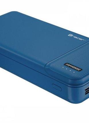 Зовнішній акумулятор power bank tracer 20000mah 5v-2a 2usb + m...