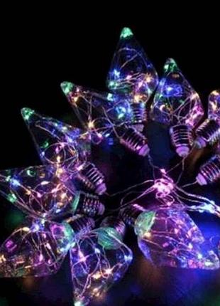 Гірлянда led 150 лампочка ромб мульті 8см. 3м. на 1,5м. арт. 7...