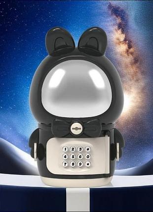 Детская электронная копилка - сейф с замком зайчик - космонавт...
