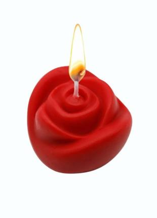 Низкотемпературная свеча lockink в виде розы, красная китти3 фото