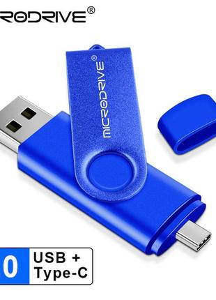 Usb флешка 2в1 32гб type-c/usb для телефону, комп'ютера otg mi...