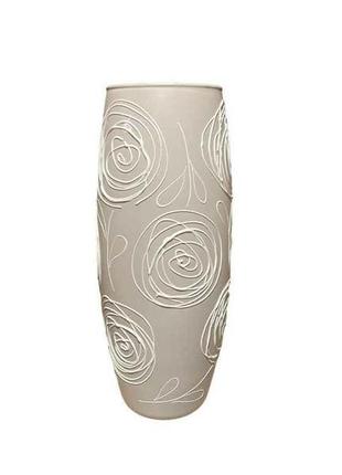 Ваза 26см 966 заліна (какао) скло тм геллері гласс