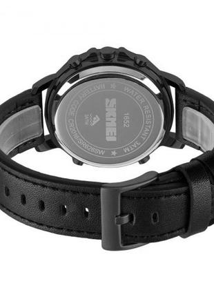 Чоловічий спортивний наручний годинник skmei 1652 (чорні з чор...4 фото